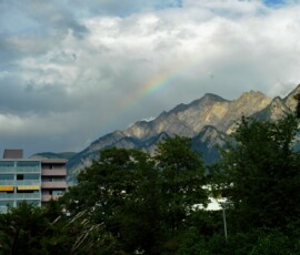 Rainbow-on-mountains