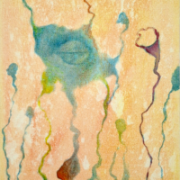 acrylic and oil on canvas